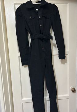 Black Denim Romper/Jumpsuit XS Longsleeve