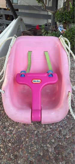 Pink baby swing