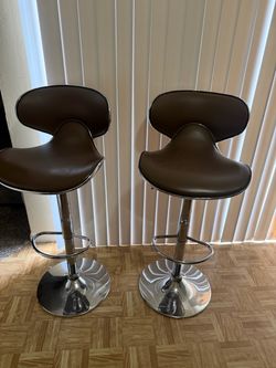 Brown bar stools