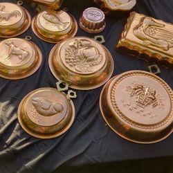 Collection Of Vintage Copper Molds