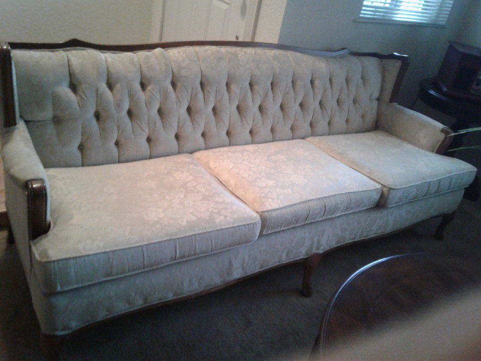 French Provencial White Couch Set