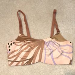 Knix Evolution Bra-Cream with Tan design Size 4