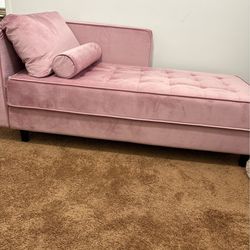 Pink Velvet Chaise Chair