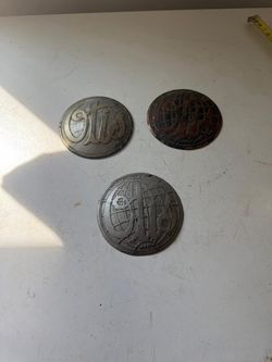 Antique Lot of 3-4” Otis Elevator Name Brass Machine Nameplates OBO