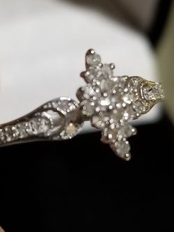 diamond ring...small size.... yellow silver..