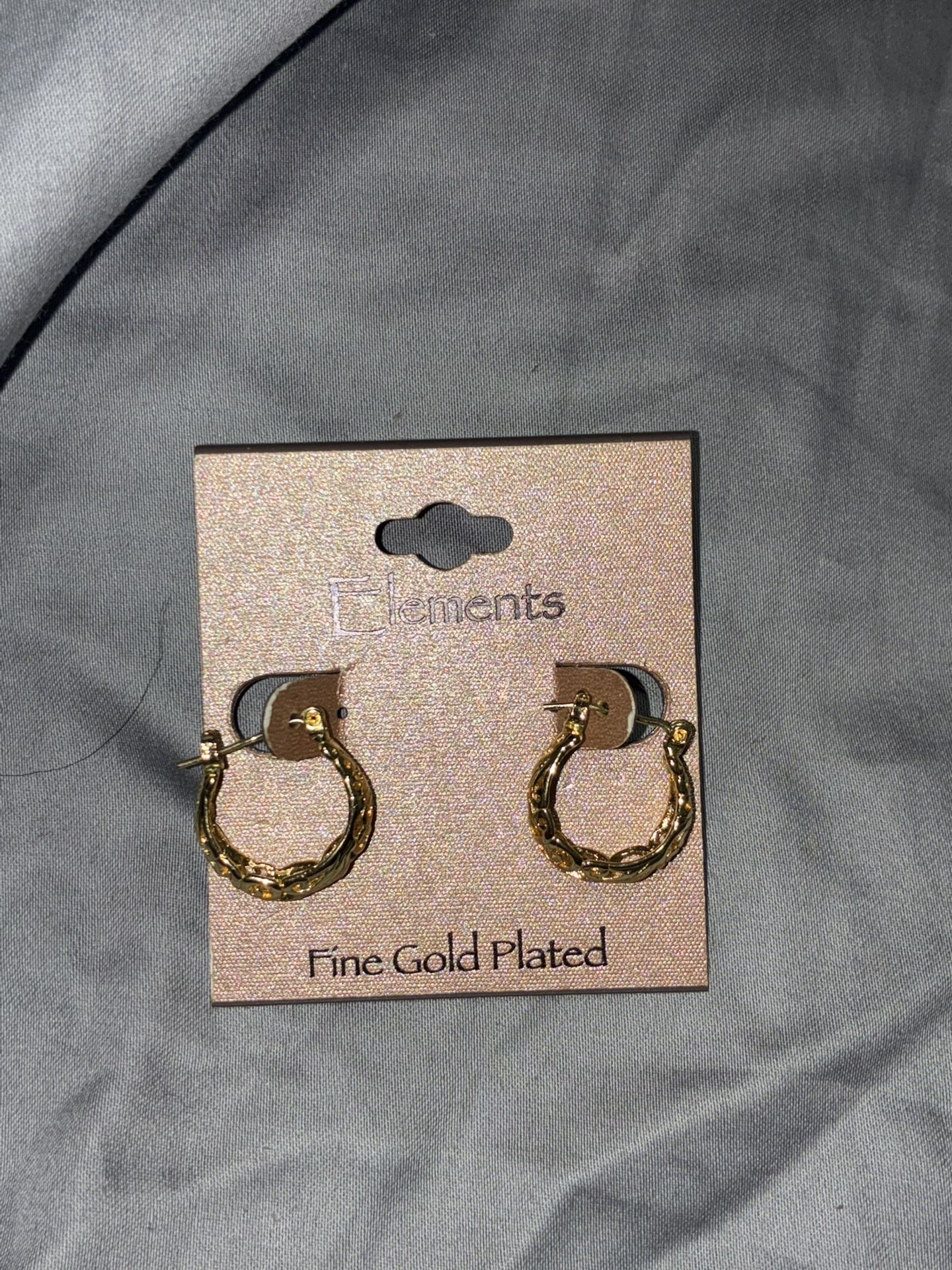 Gold Plated Earrings Brand New