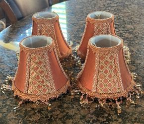 (4) Small Custom Embellished Lamp Shades