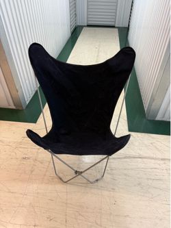 Black Canvas Butterfly Chair - Good Condition