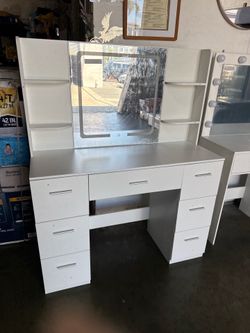 Vanity with 3 types of lights, brand new, assembled, $200