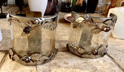Beautiful pair of wall hanging candle holders.