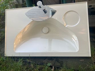 Edeboviken white Ceramic Bathroom Vanity Sink with Faucet