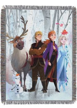 Northwest Frozen Woven Tapestry Throw Blanket, 48" x 60", Peering Out