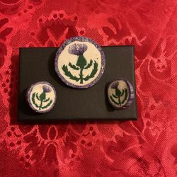 Vintage Brooch And Clip On Earrings 