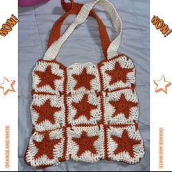 orange star tote bag