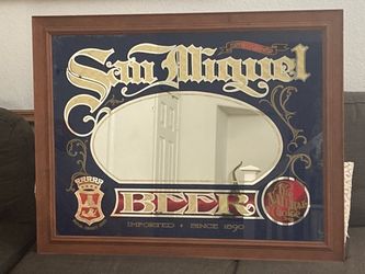 San Miguel beer mirror