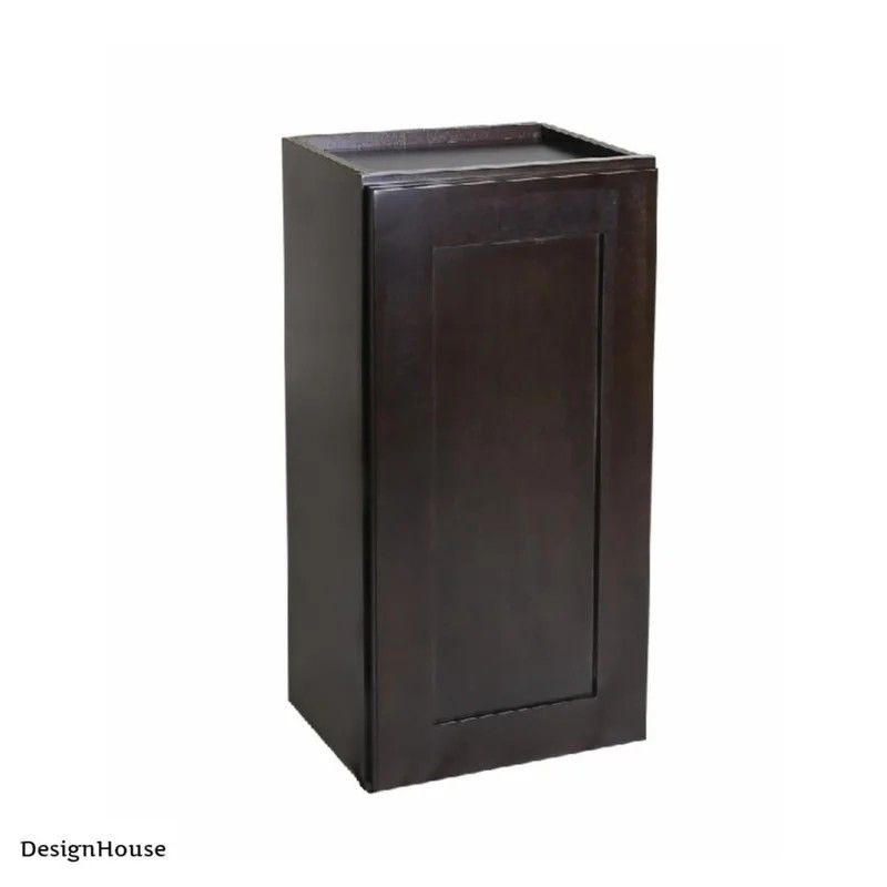 Brookings Plywood Assembled Shaker 12x36x12 in. 1-Door Wall Kitchen Cabinet in Espresso, Design House