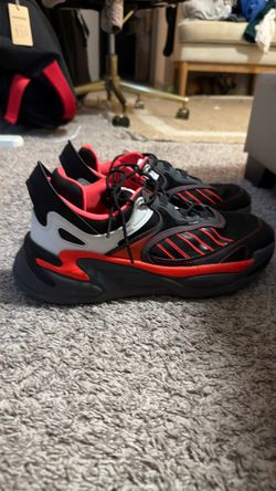 Adidas Ozmorph sneakers Core Black/Grey Five/Solar Red colorway