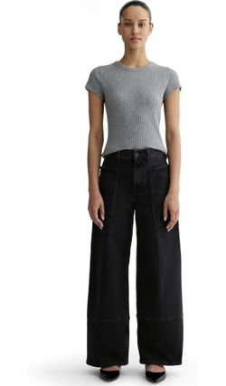 Everlane Women's The Way-high® Gardener Jean  Color: Coal Size: 32 Regular  Fabric type 96% Organic Cotton, 3% Other Fibers, 1% Elastane Care instruct