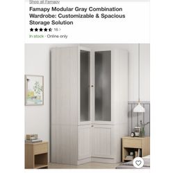 Modular Gray Wardrobe: Storage Solution