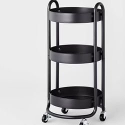 3 Tier Round Metal Utility Cart - Brightroom™