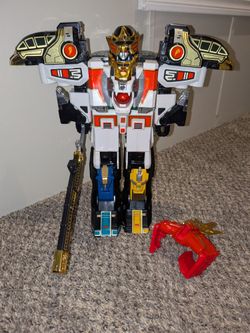 Vintage 1994 Bandai MMPR Thunder Megazord Action Figure with Sword & Firebird