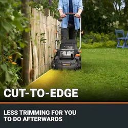 Worx 17” cordless push lawnmower