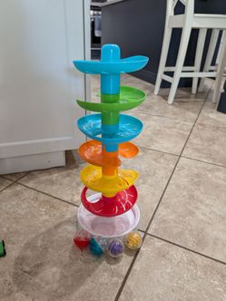Ball drop tower infant/toddler toy