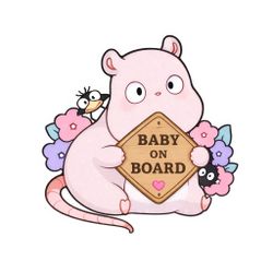 Vinyl baby on board boh