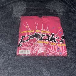 Spider Hoodie Medium Pink