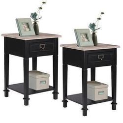 New set of 2 Small Black Night Stands/End Tables