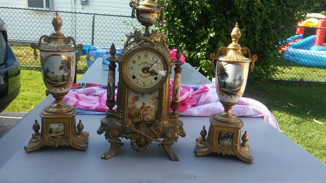 Italian Antique clock set