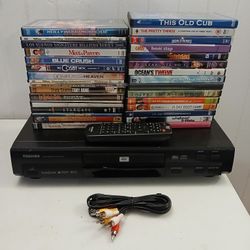 Toshiba DVD / CD Player With Remote & Movies 