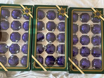 44 vintage purple glass ball Christmas ornaments