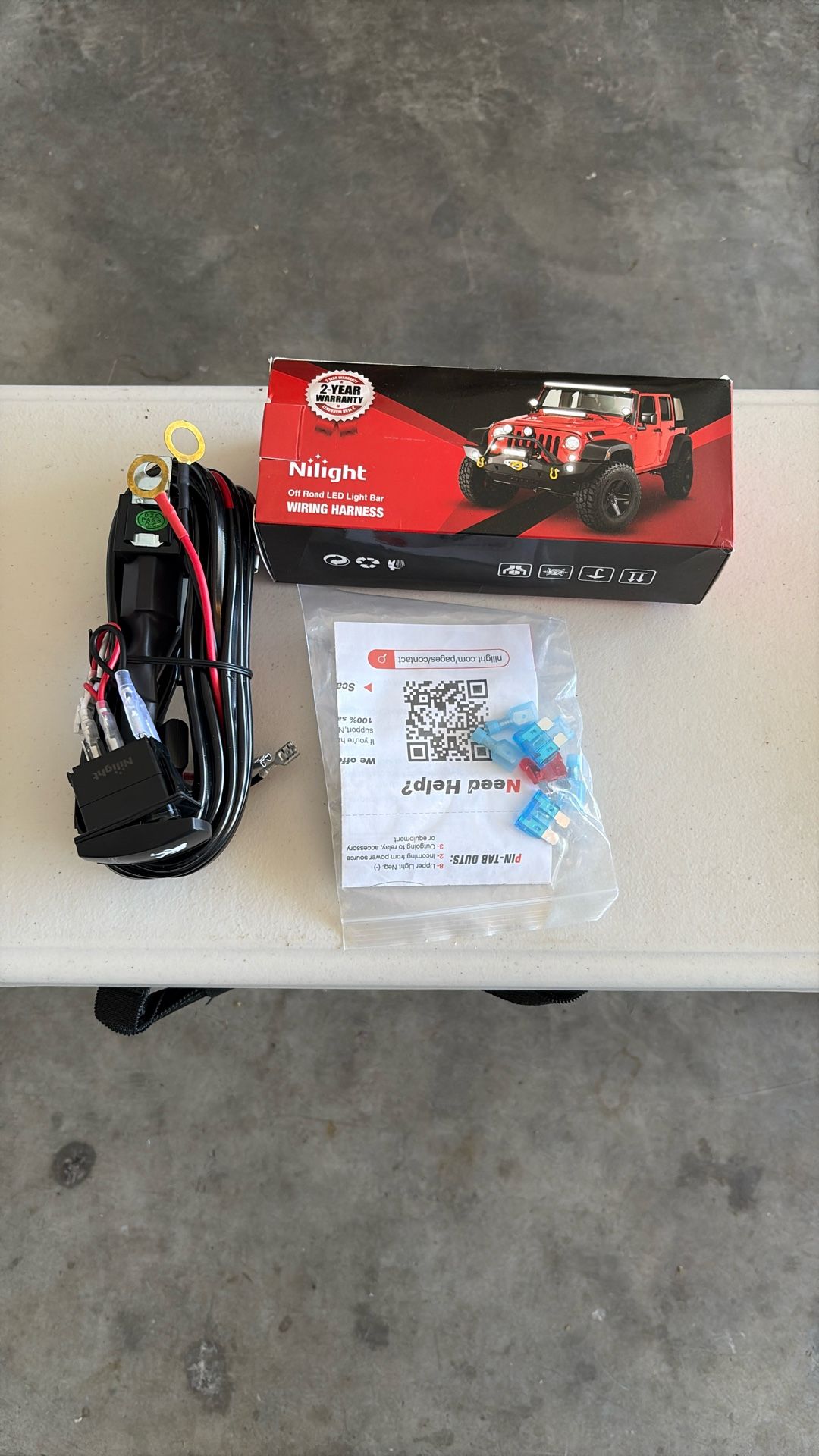 Nilight Off Road LED Light Bar Wiring Harness