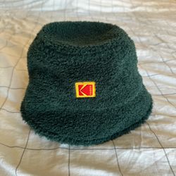 Green Fuzzy Kodak Bucket Hat from Korea