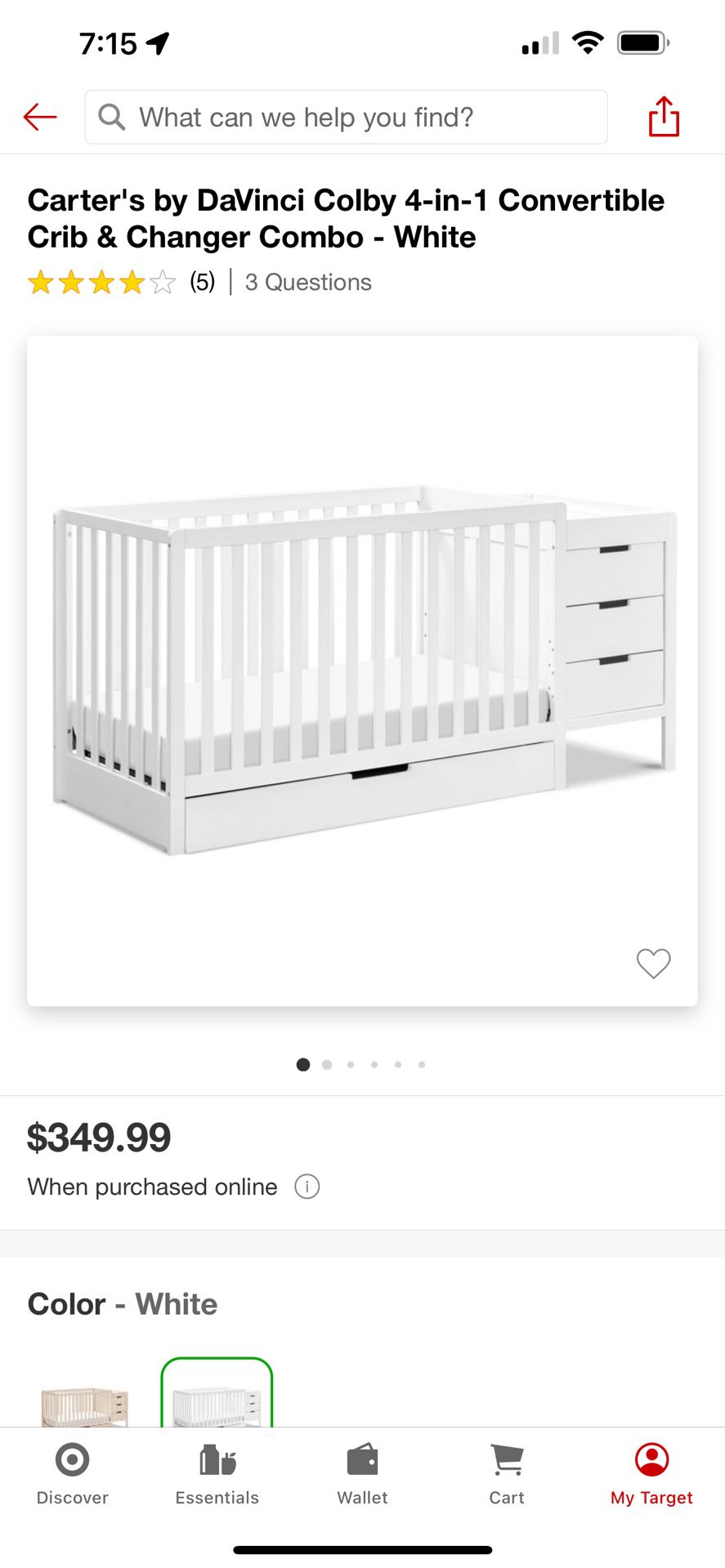 Never used Crib $300/OBO