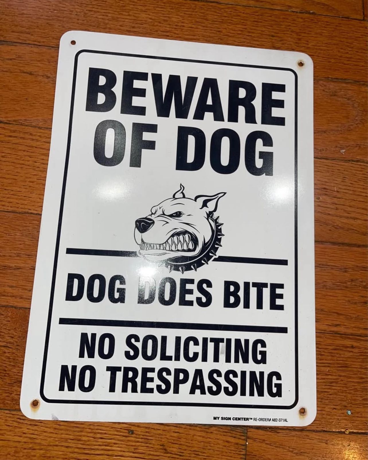 Beware Of Dog Sign