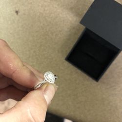 Tear Drop Engagement Ring 