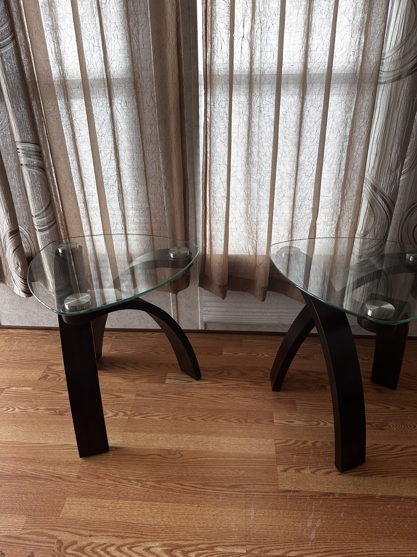 3 Piece Wood Glass Coffee Tables & Sofa Table