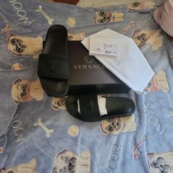 VERSACE Black Slides