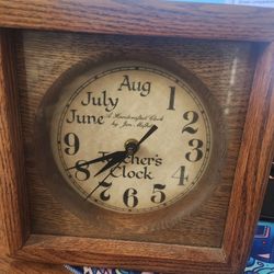 🕰 Handcrafted Teacher’s Clock by Jim Moflitz – Fun Gift for Educators