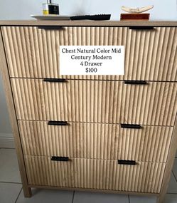 Chest 4 drawer Natural color