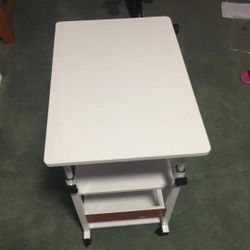 J-KING Home Office Laptop Desk 31'' Movable Height Adjustable Fashion Study Room Bedroom Living Room