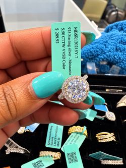 925 Sterling Silver Moissanite Rings