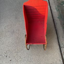 Vintage sled ornament