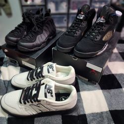 Jordan 5, New Balance 480, Nike Foamposite 