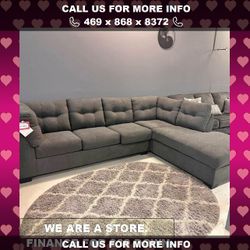 BRAND NEW 2 Pc Sectional Couch -$39 initial and take home with financing