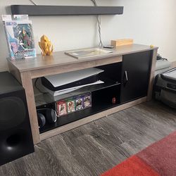 Gaming TV Stand With Color Changing Lighting