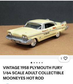 1958 Plymouth Fury 1/64 Scale Mooneyes Hot Rod