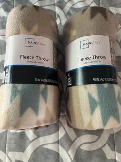 Fleece Throws x 2
